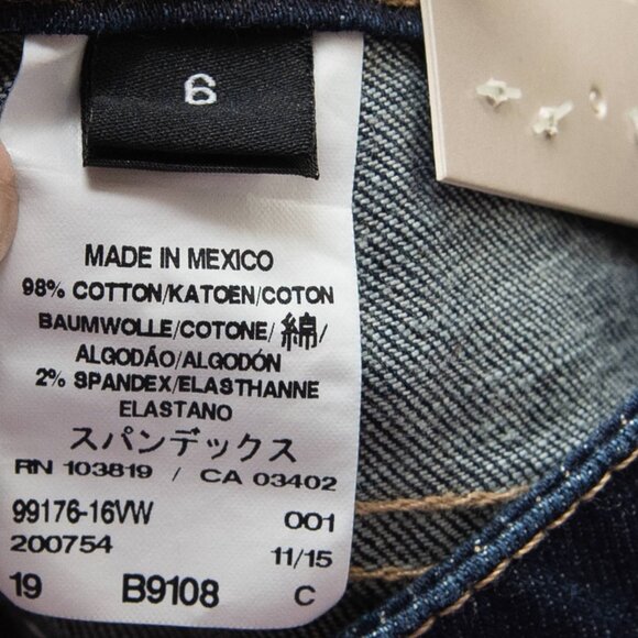 Harley Davidson Boot Cut Jeans Embellished Mid-Rise Dark Indigo Blue Size 6 New - Picture 6 of 9